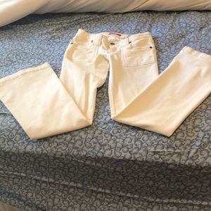 White corduroy pants
